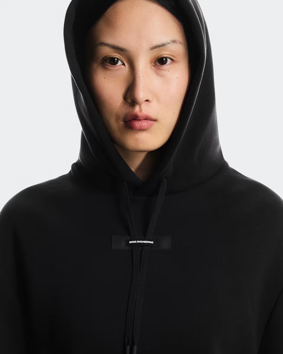 ON Focus Tech Hoodie Black — ON CLOTHING | Authentic India