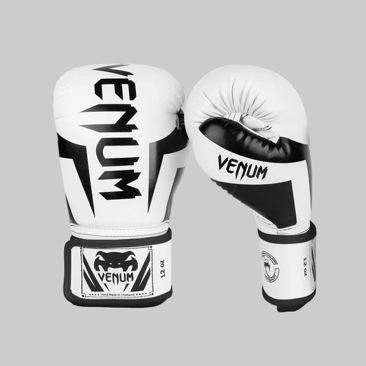 Venum Elite Boxing Gloves-White/Black — VENUM | Authentic India
