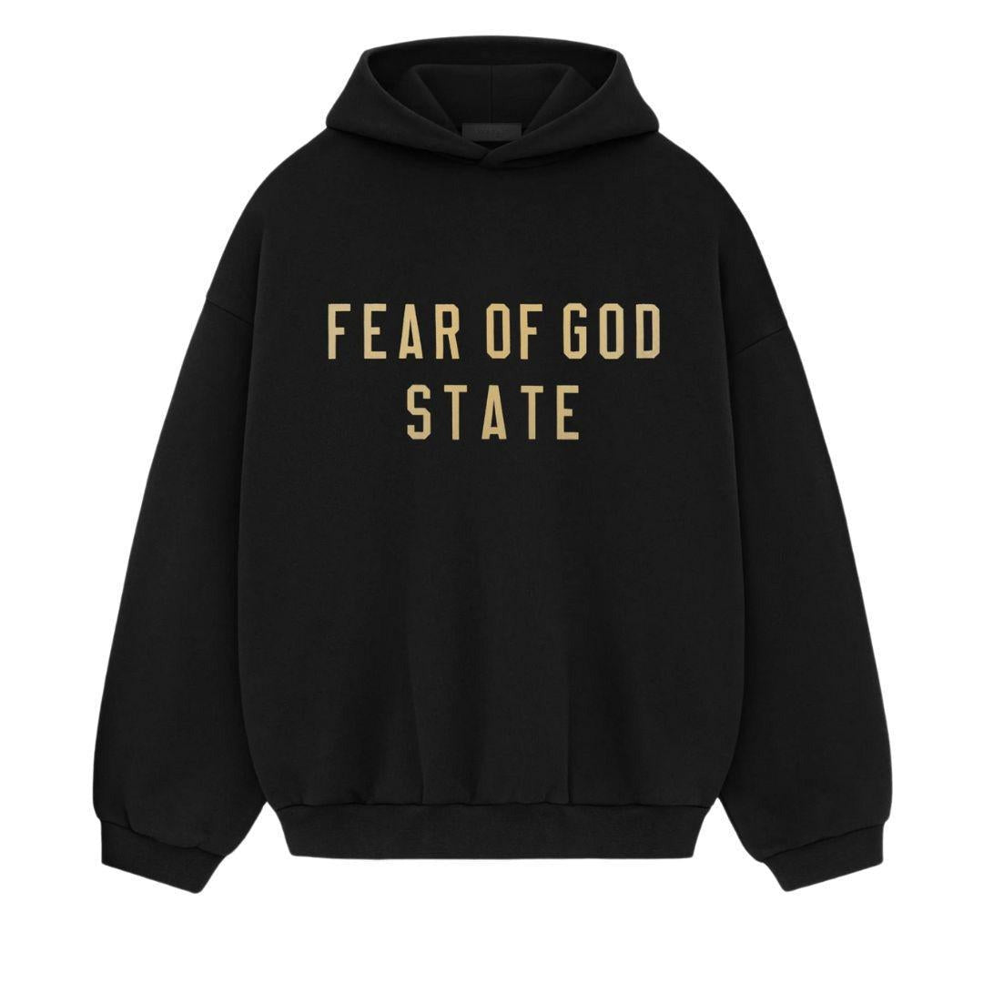 Essentials Fog State Logo Hoodie Black