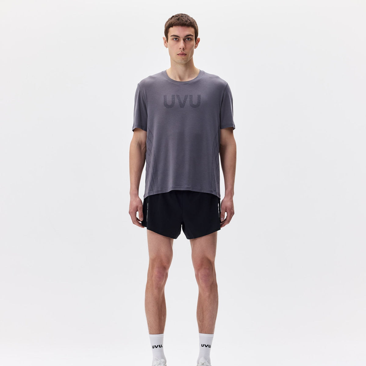 Grey running top with tonal UVU branding