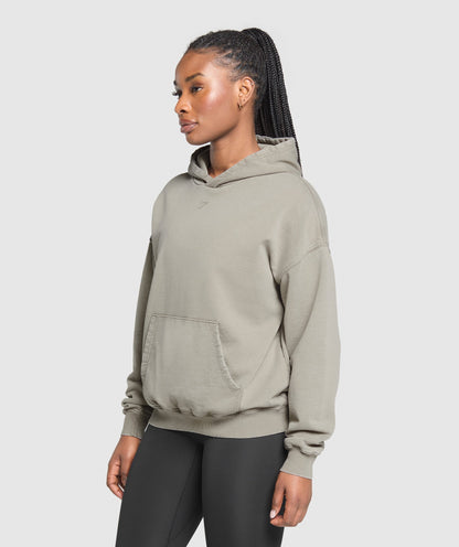 Women's Gymshark Gslc Graphic Oversized Hoodie Linen Brown — Gymshark | Authentic India