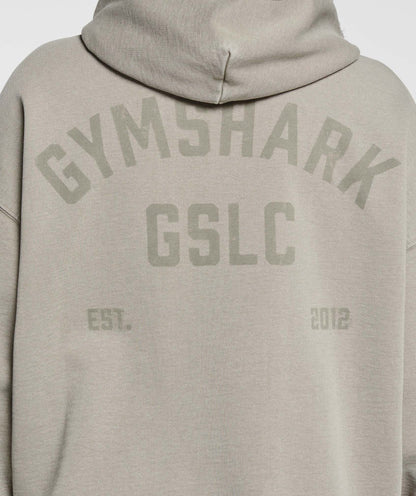 Women's Gymshark Gslc Graphic Oversized Hoodie Linen Brown — Gymshark | Authentic India