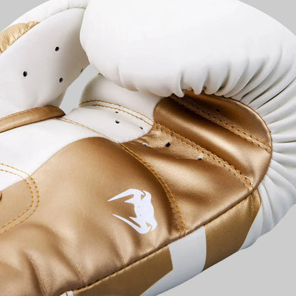 Venum Elite Boxing Gloves - White/Gold — VENUM | Authentic India