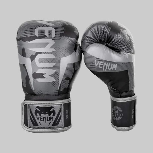 Venum Elite Boxing Gloves-Grey/Black — VENUM | Authentic India