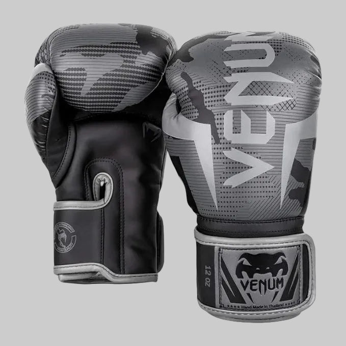 Venum Elite Boxing Gloves-Grey/Black — VENUM | Authentic India