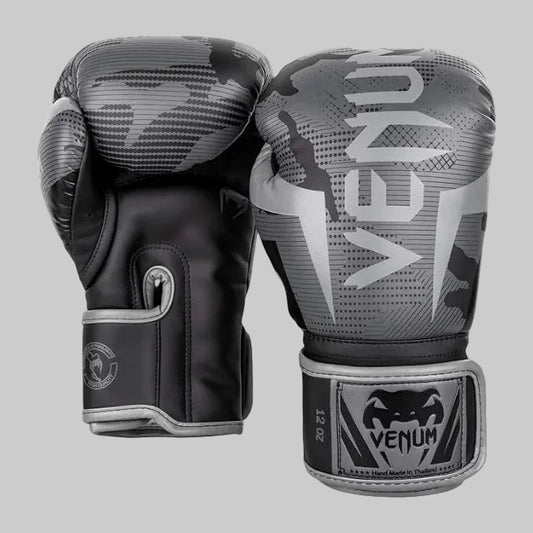Venum Elite Boxing Gloves-Grey/Black — VENUM | Authentic India