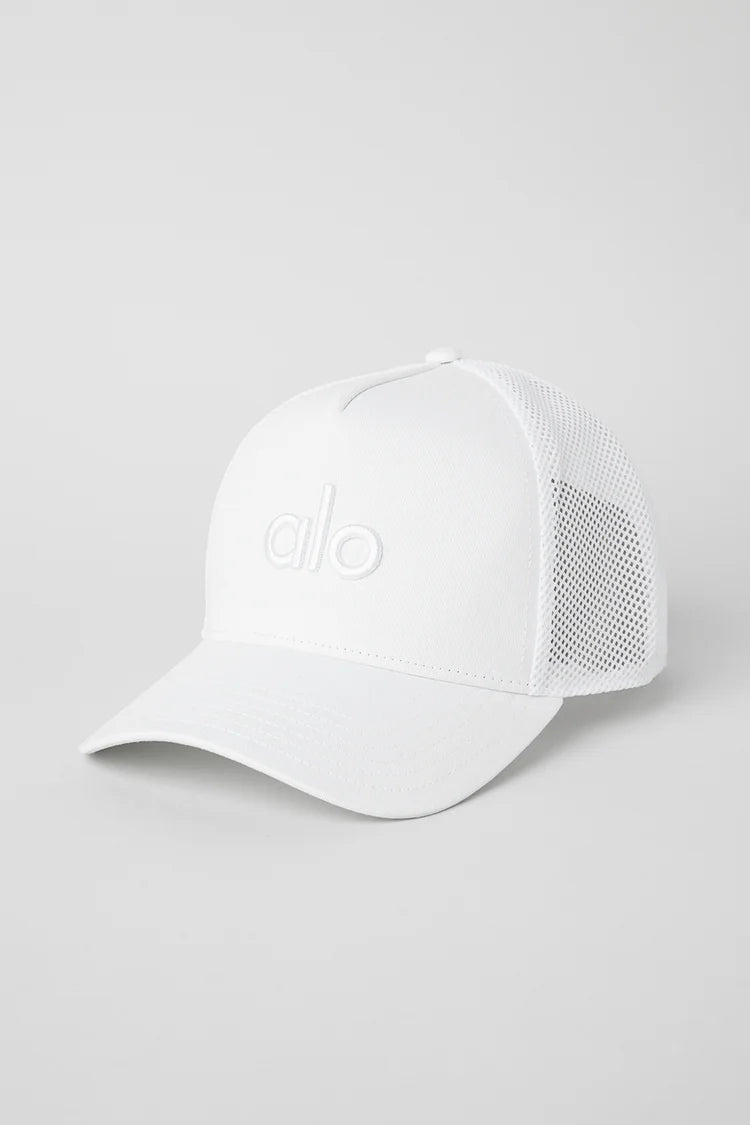 ALO District Trucker Hat White — ALO S | Authentic India