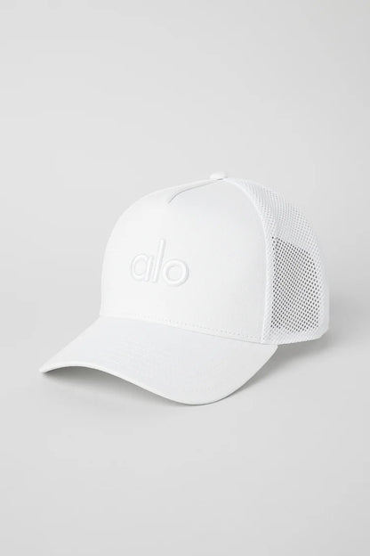 ALO District Trucker Hat White — ALO S | Authentic India
