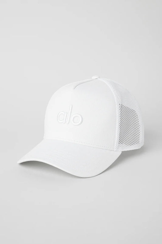 ALO District Trucker Hat White — ALO S | Authentic India
