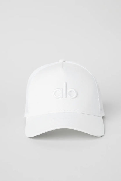 ALO District Trucker Hat White — ALO S | Authentic India