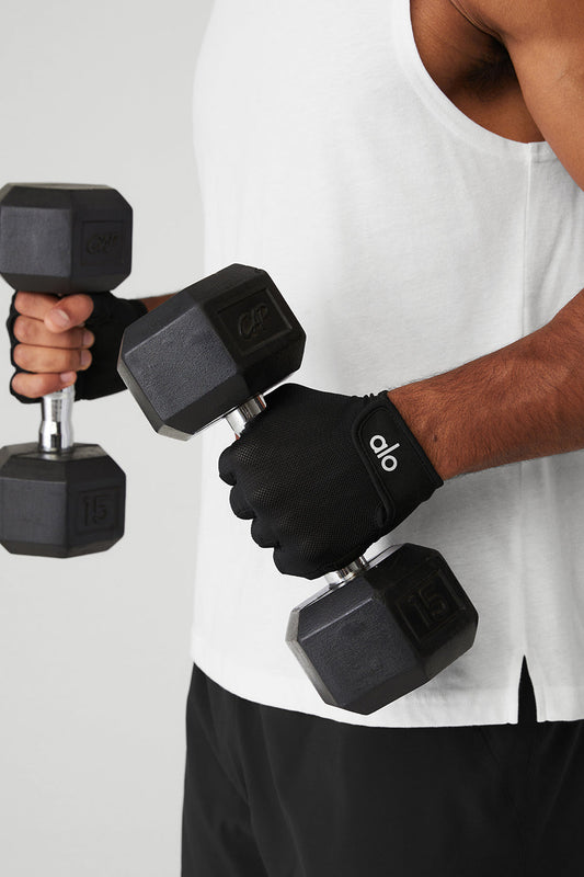 Power Moves Workout Gloves - Black — Alo Yoga | Authentic India