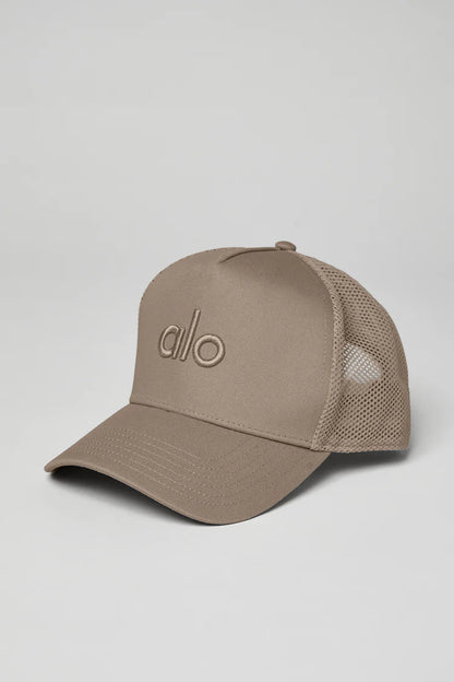 ALO District Trucker Hat-Gravel — ALO S | Authentic India