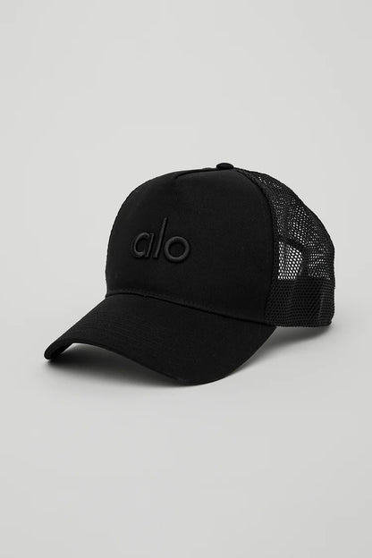 ALO District Trucker Hat-Black — ALO S | Authentic India