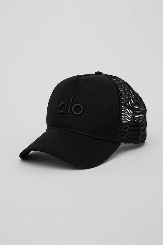 ALO District Trucker Hat-Black — ALO S | Authentic India