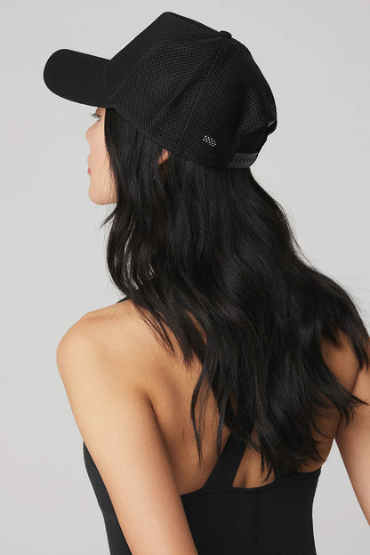ALO District Trucker Hat-Black — ALO S | Authentic India