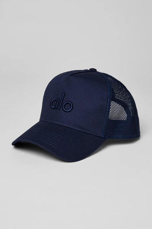 ALO District Trucker Hat-Navy — ALO S | Authentic India