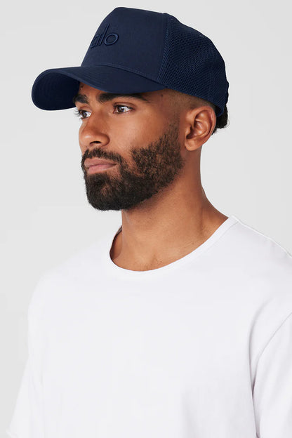 ALO District Trucker Hat-Navy — ALO S | Authentic India