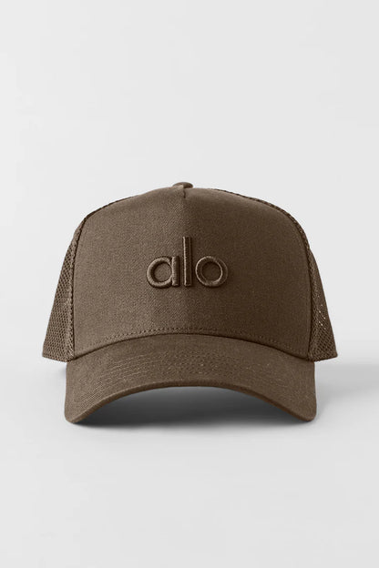ALO District Trucker Hat Espresso — ALO S | Authentic India
