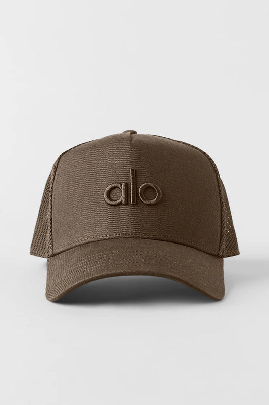 ALO District Trucker Hat Espresso — ALO S | Authentic India
