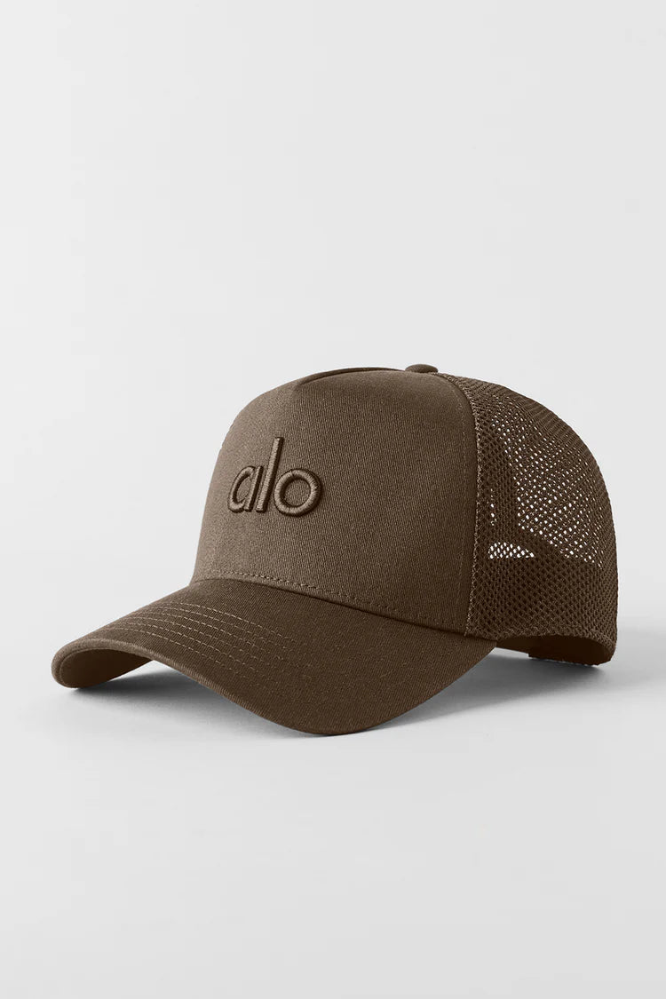 ALO District Trucker Hat Espresso — ALO S | Authentic India