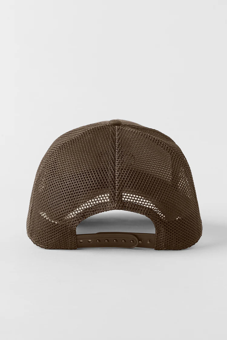 ALO District Trucker Hat Espresso — ALO S | Authentic India