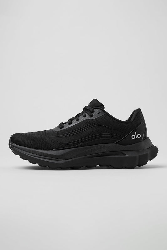 ALO Runner - Black/Black (Unisex) — Alo Yoga | Authentic India