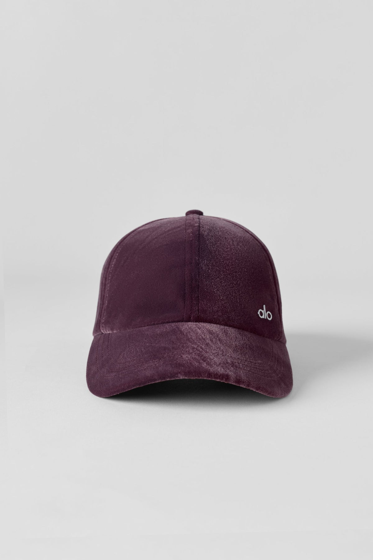 Velvet Off-Duty Cap - Rich Bordeaux