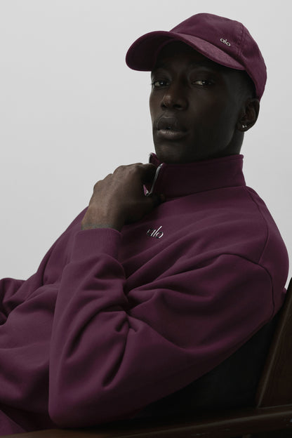 Velvet Off-Duty Cap - Rich Bordeaux