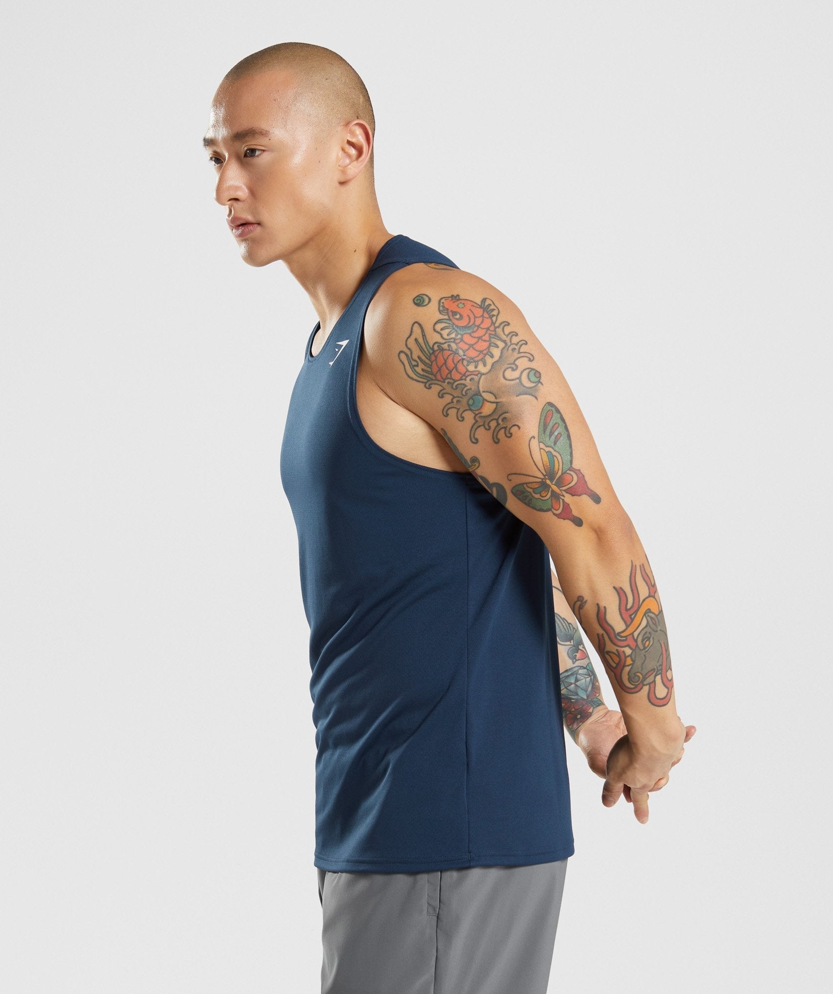 Gymshark Arrival Tank Navy — Gymshark | Authentic India