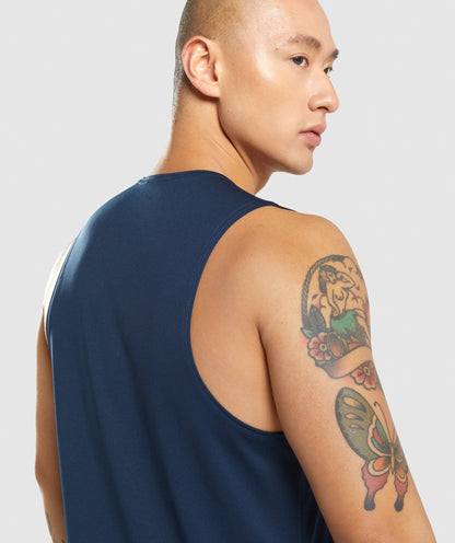Gymshark Arrival Tank Navy — Gymshark | Authentic India