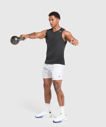 GYMSHARK Arrival 7" Shorts White — GYMSHARK S | Authentic India