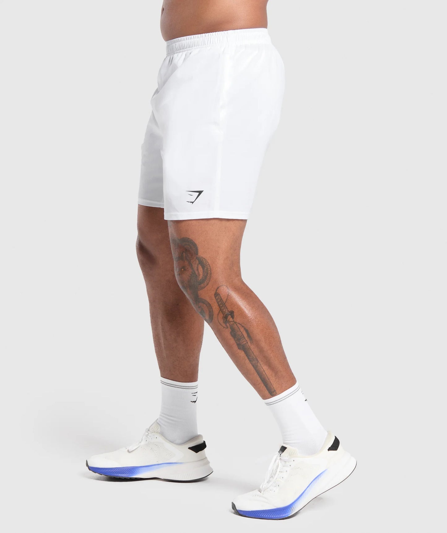 GYMSHARK Arrival 7" Shorts White — GYMSHARK S | Authentic India