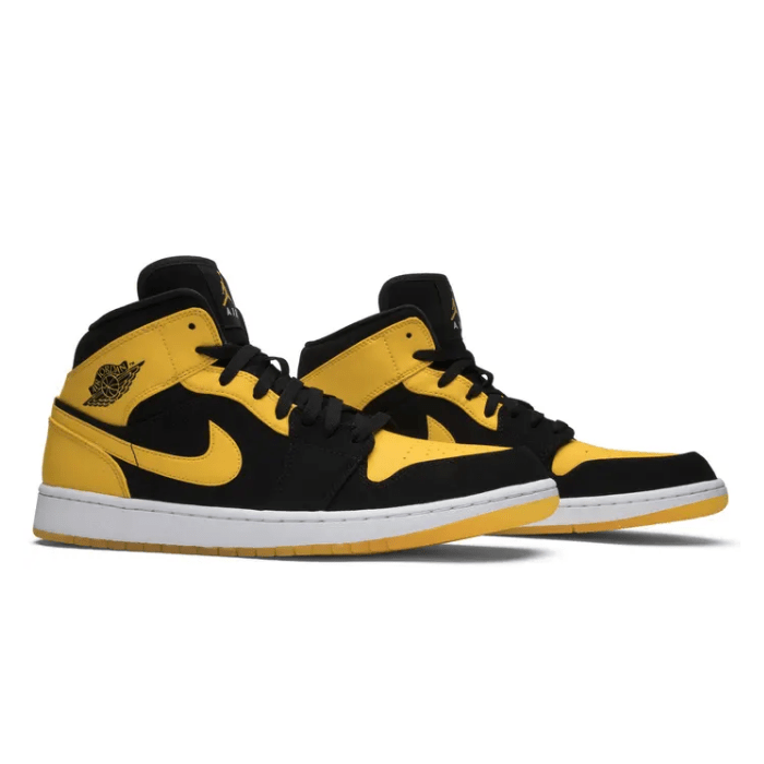 Nike Air Jordan 1 Mid SE Black White Varsity Maize