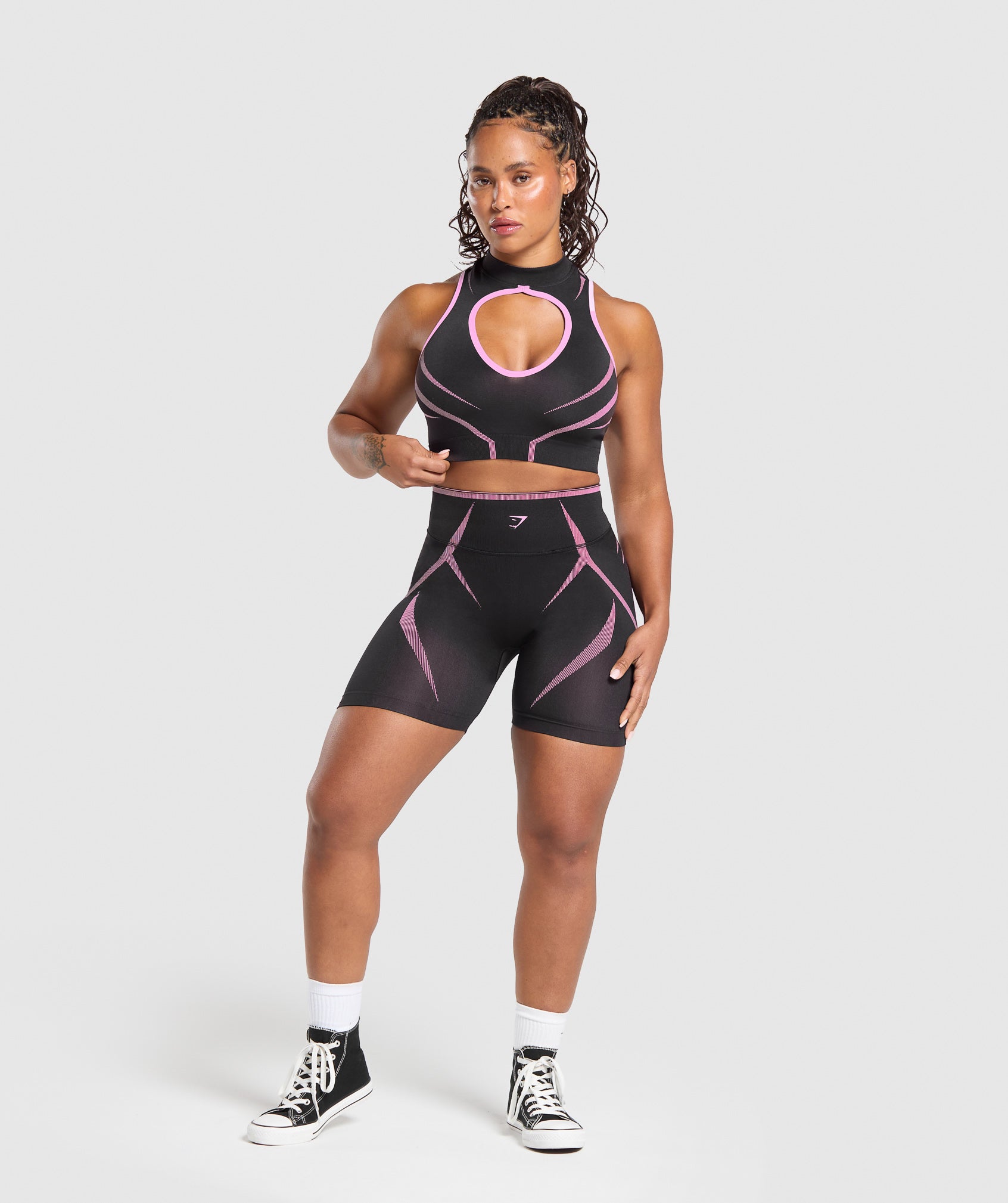 Women's Gymshark Apex Lift Seamless Crop Top Darkest Purple — Gymshark | Authentic India