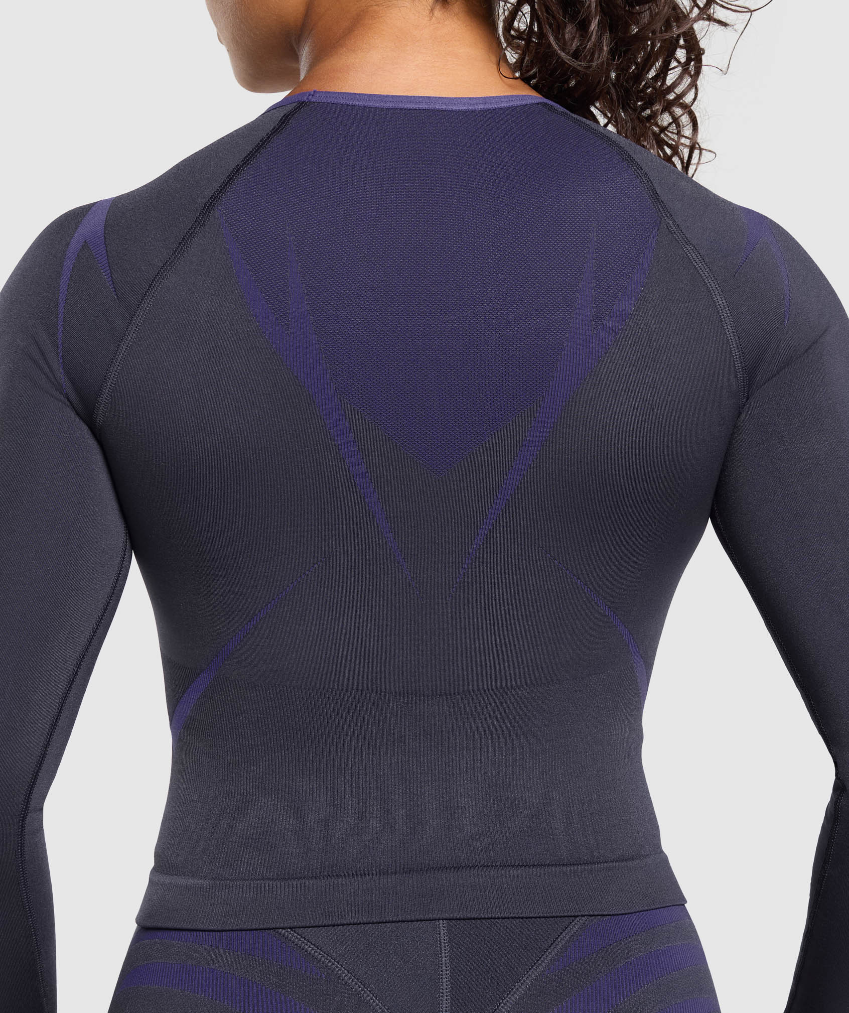 Women's Gymshark Apex Lift Seamless Long Sleeve Crop Top Heavy Blue — Gymshark | Authentic India