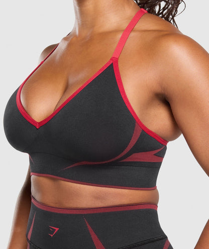 Women's Gymshark Apex Lift  Seamless Sports Bra Black — Gymshark | Authentic India