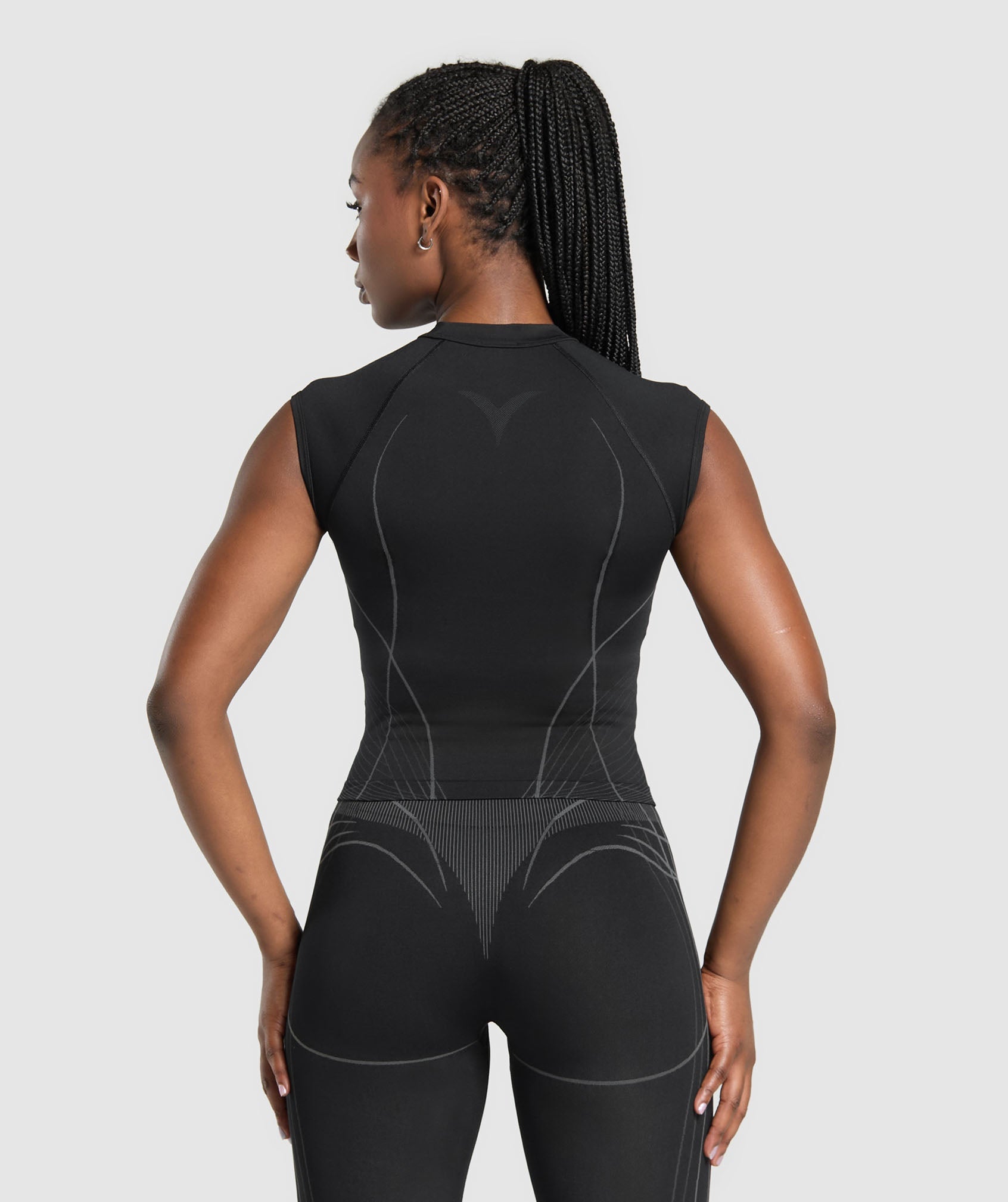 Women's Gymshark Apex Seamless Midi T-Shirt Black — Gymshark | Authentic India