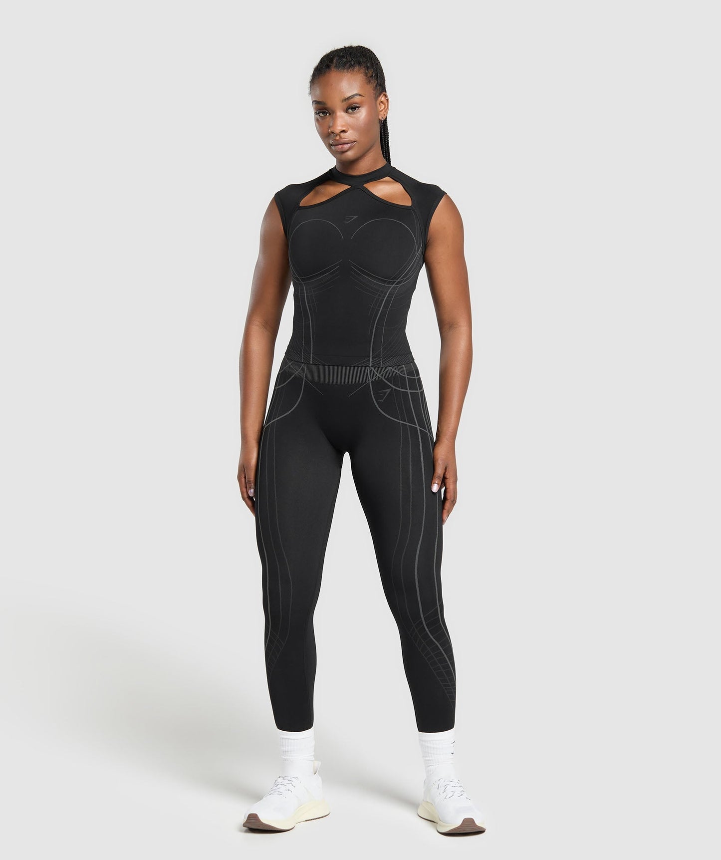 Women's Gymshark Apex Seamless Midi T-Shirt Black — Gymshark | Authentic India