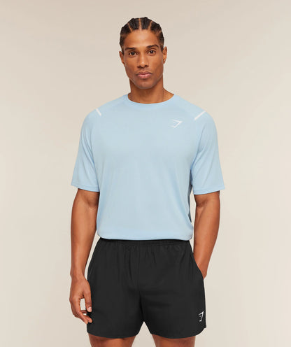 GYMSHARK Arrival Contrast T-Shirt Chilled Blue/Iron Blue