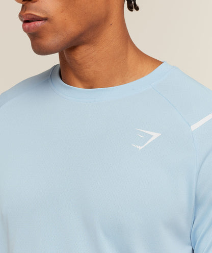 GYMSHARK Arrival Contrast T-Shirt Chilled Blue/Iron Blue