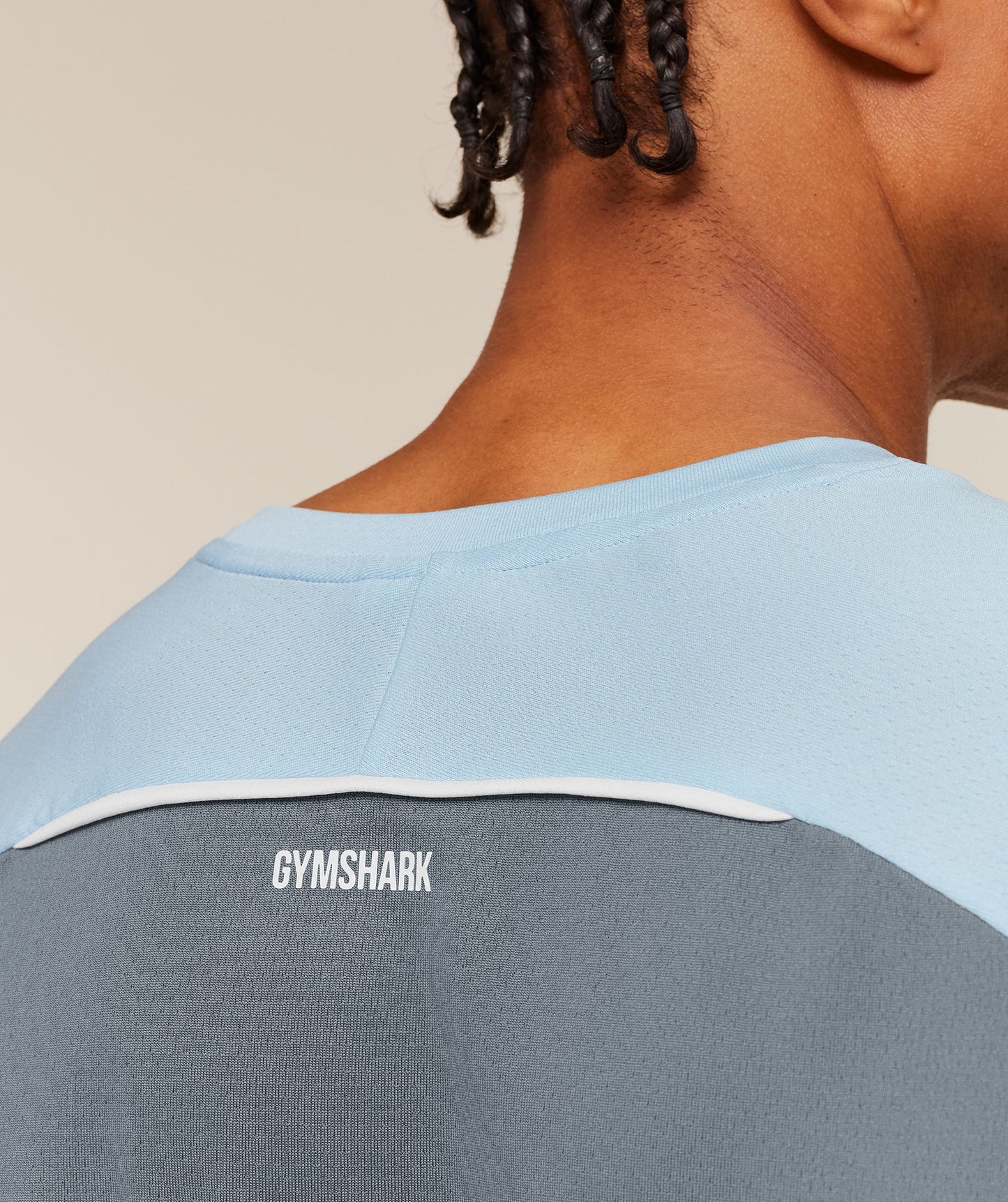 GYMSHARK Arrival Contrast T-Shirt Chilled Blue/Iron Blue