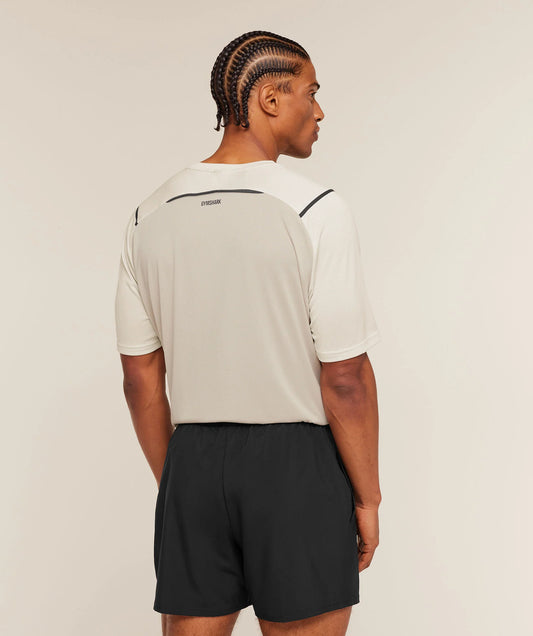 GYMSHARK Arrival Contrast T-Shirt Tinted White/Pebble Grey