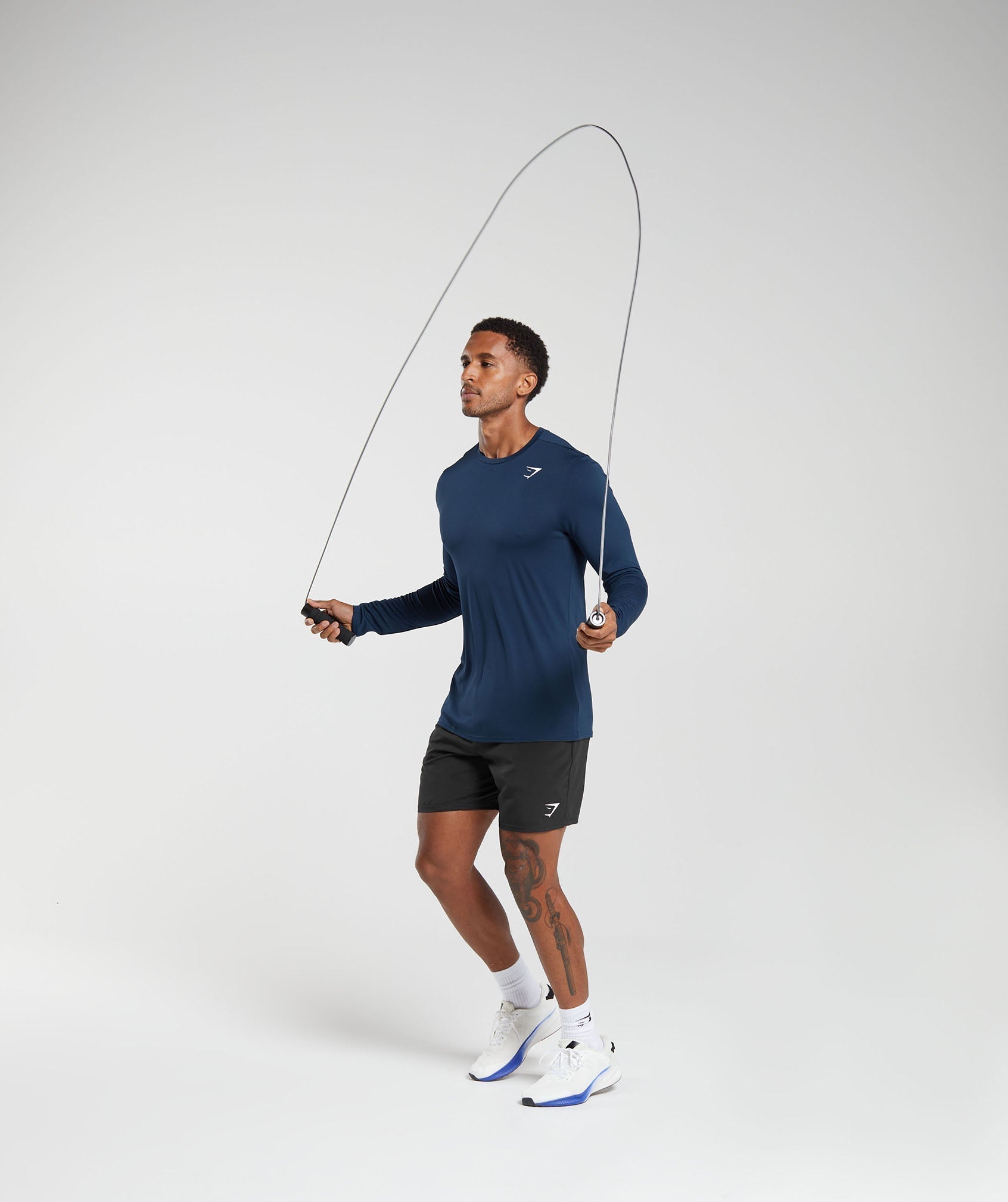 Gymshark Arrival Long Sleeve T-Shirt Navy — Gymshark | Authentic India