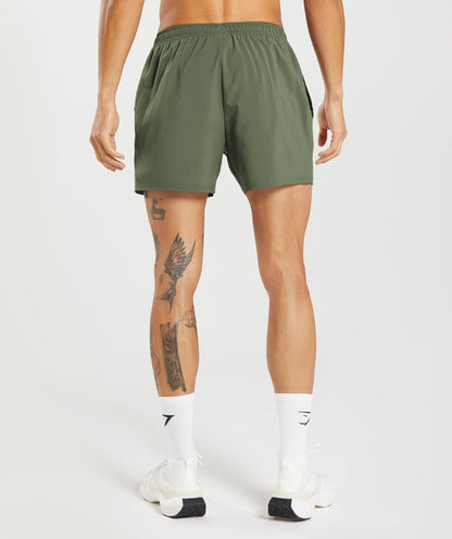 Gymshark Arrival 5" Shorts Core Olive — Gymshark | Authentic India