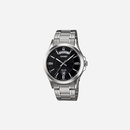 CASIO ENTICER MEN MTP-1381D-1AVDF Black/Silver