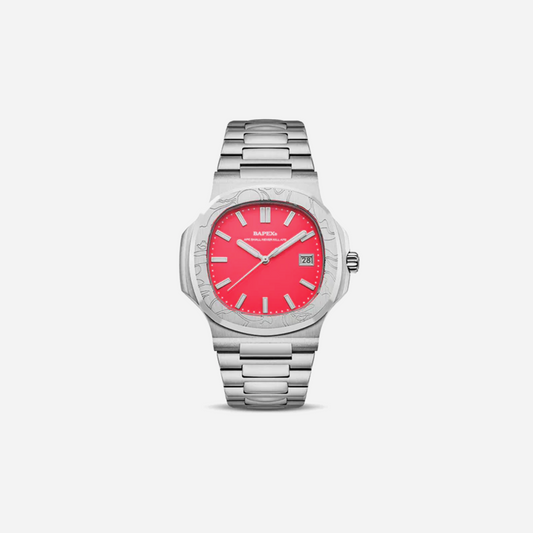 Bape Type 10 Watch Silver/Pink