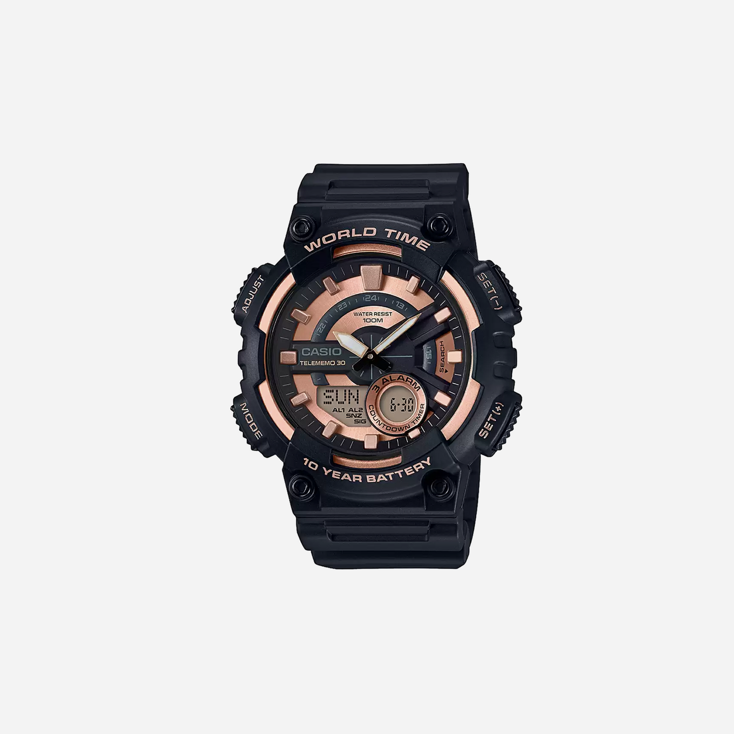 Casio Youth AEQ-110W-1A3VDF Black/Rose Gold