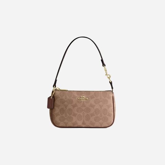 COACH Nolita 19 In Signature Canvas Gold/Tan/Brown