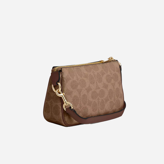 COACH Nolita 19 In Signature Canvas Gold/Tan/Brown