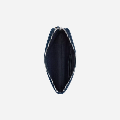 COACH Corner Zip Wristlet In Signature Jacquard Silver/Denim/Dark Denim